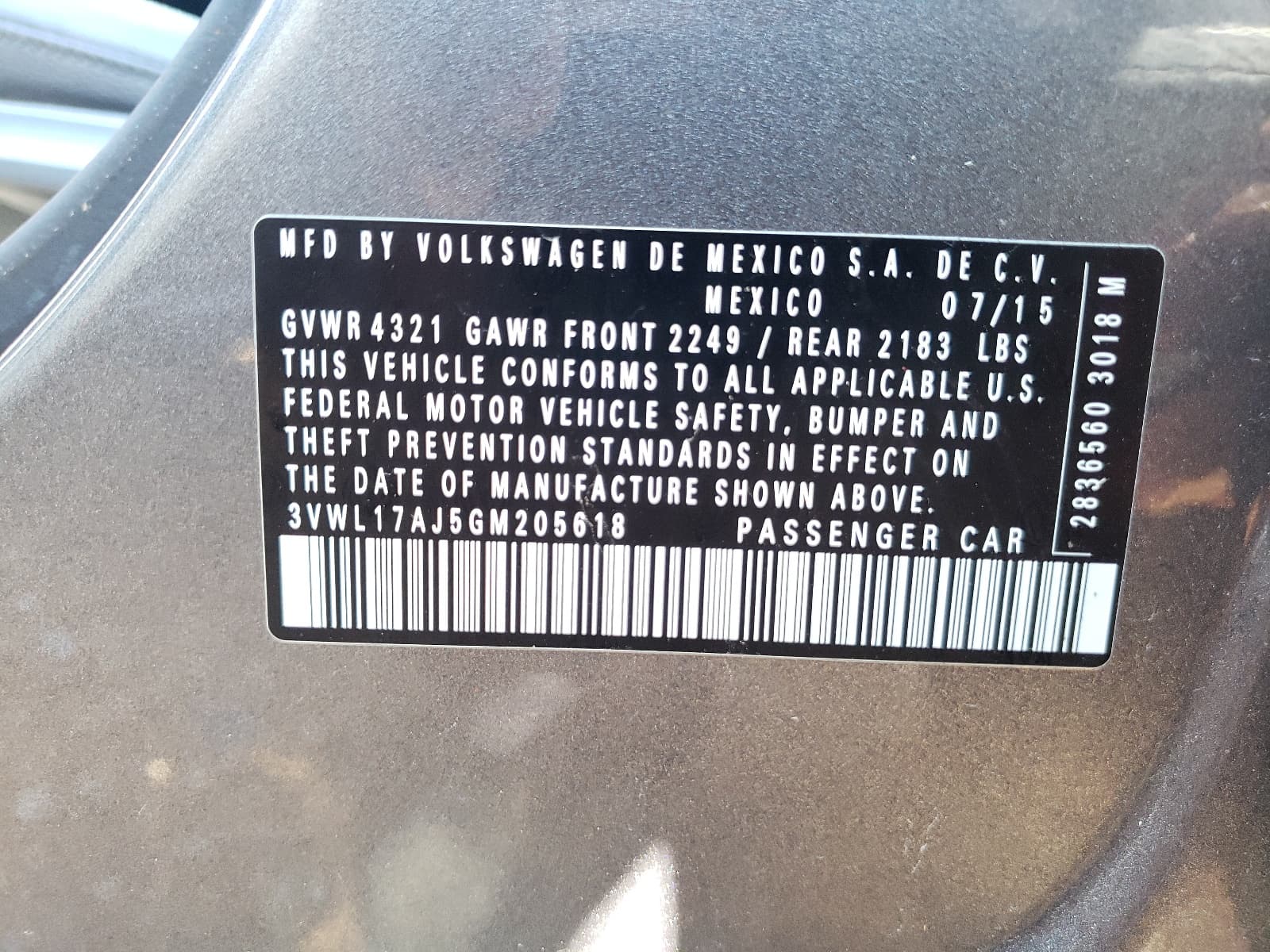 2016 VOLKSWAGEN JETTA SEL SEL