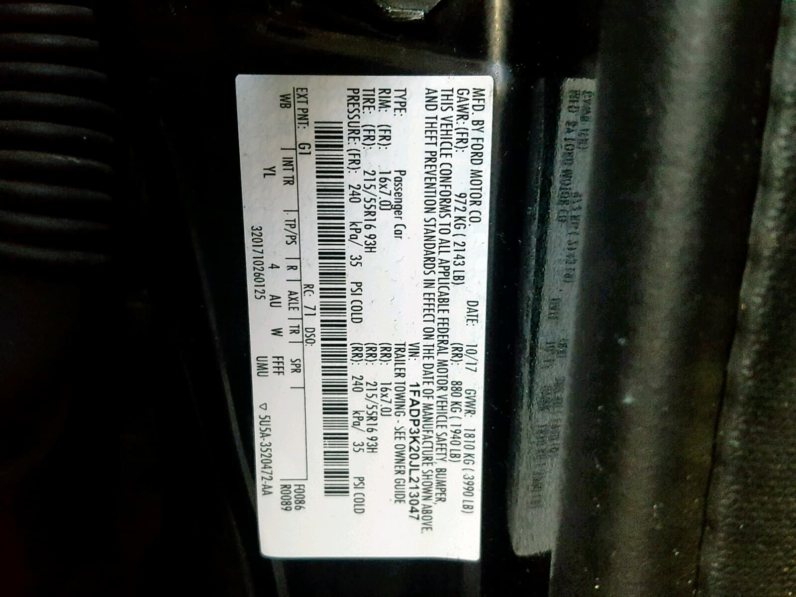 2018 FORD FOCUS SE SE