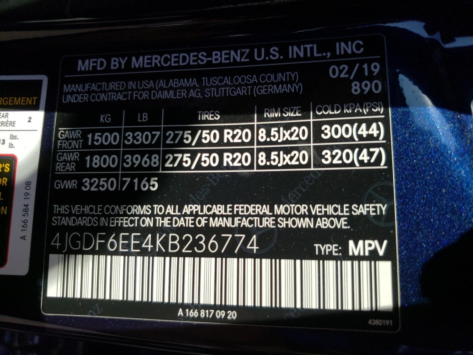 2019 MERCEDES-BENZ GLS 450 4M