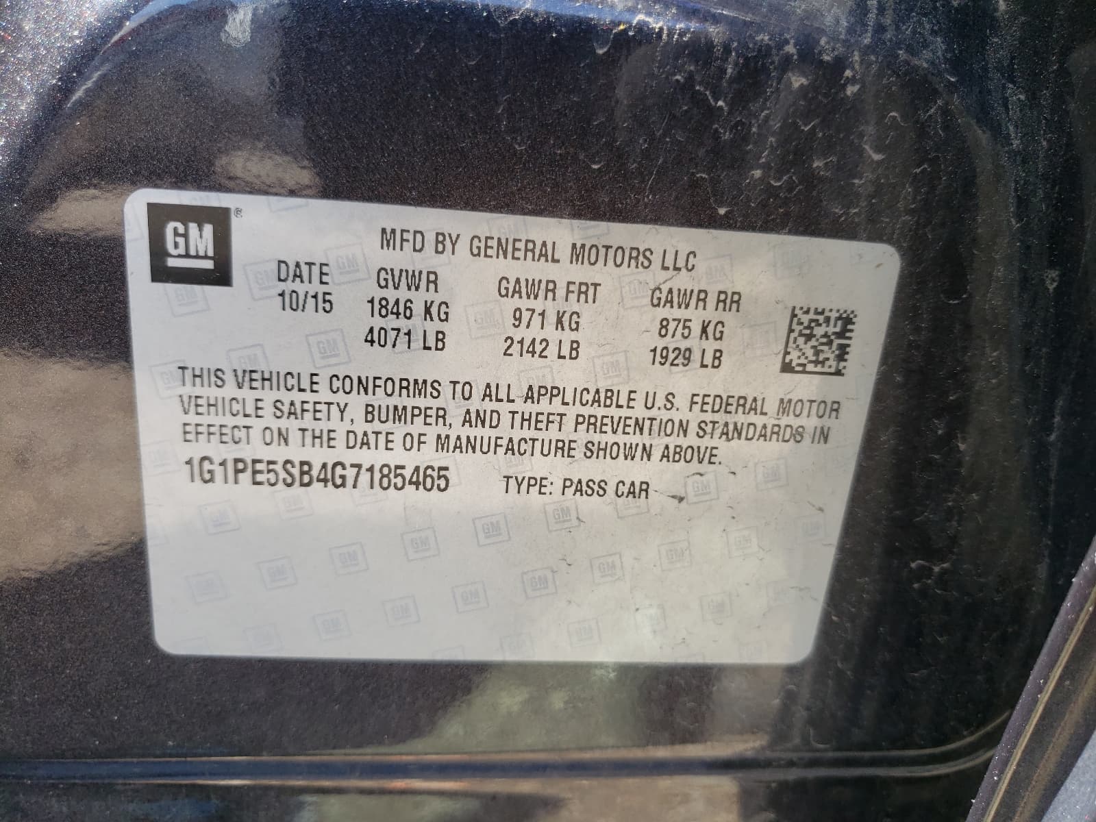 2016 CHEVROLET CRUZE LIMI LT